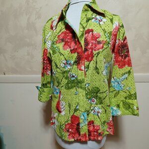 a la carte flowerel blouse size xs